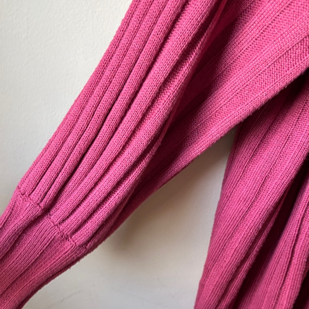 Blue Buttercup Boutique Open-Front Ribbed Cardigan Sweater - Raspberry Pink - Picture 14 of 16